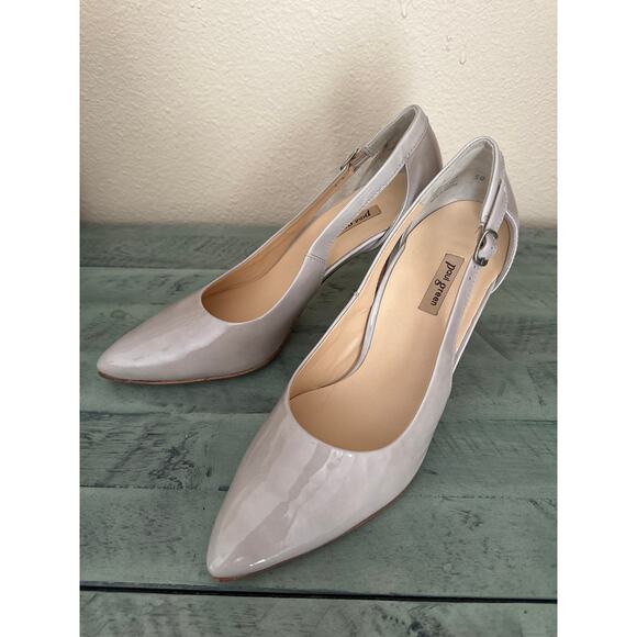 Paul Green Contessa Bone Patent Leather Size 9, 3 1/2" High Heels W Original Box - Picture 2 of 12